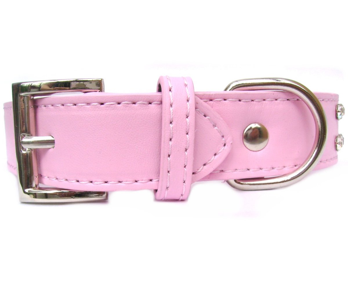 2-Row Dog Collars 10-20" - Pink-3